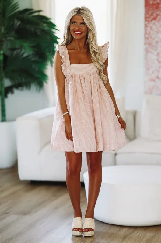 Baby Girl Mini Dress - Pink Elegant Vintage Mini Dress