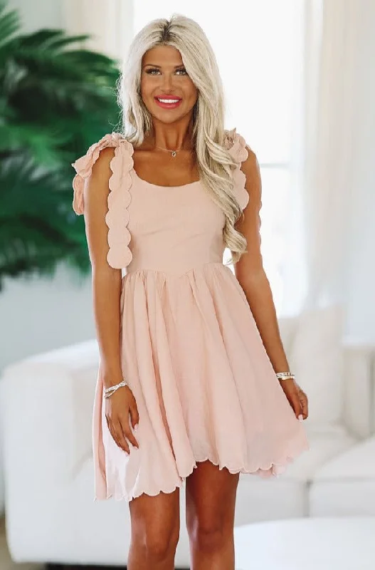 Limited Edition Mini Dress - Pink Comfortable Off-Shoulder Mini Dress