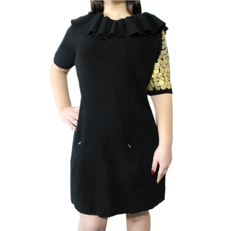 Women's Cowl Neck Party Dress,Black Tunics Canvas sturdy