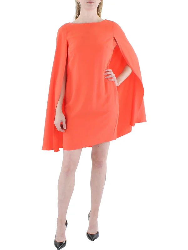 Hyannis Womens Chiffon Cape Sleeve Cocktail and Party Dress Tunics Short Trendy