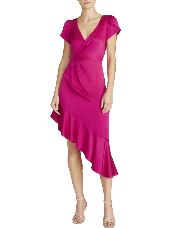 Womens Asymmetric Midi Cocktail and Party Dress Tunics Running lightweight