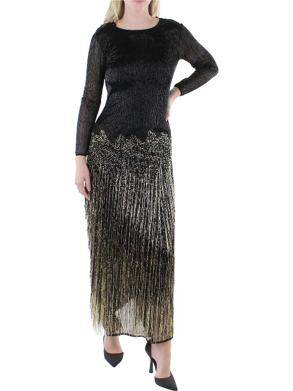 Womens Beaded Fringe Evening Dress Tunics Trendy modern