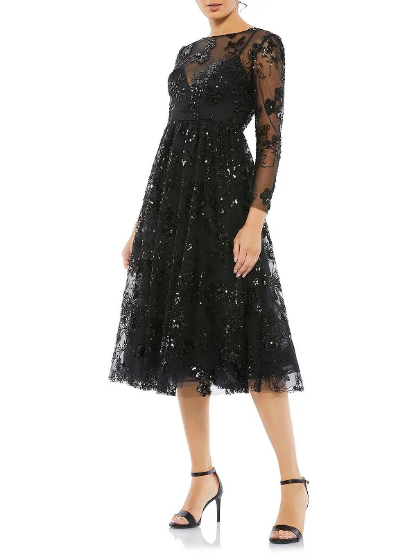 Womens Sequin Beaded Cocktail and Party Dress Tunics Timeless classic