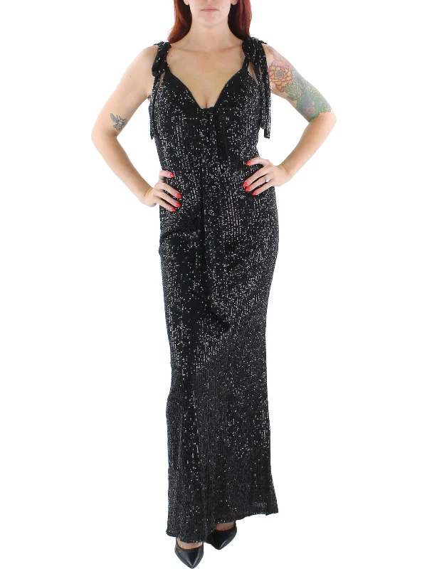 Womens Sequined Long Evening Dress Tunics Running lightweight