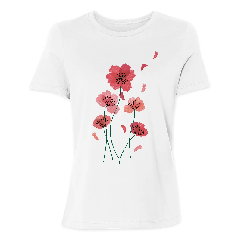 Blowing Poppies Women's T-Shirt Elasticated Padded Insulated