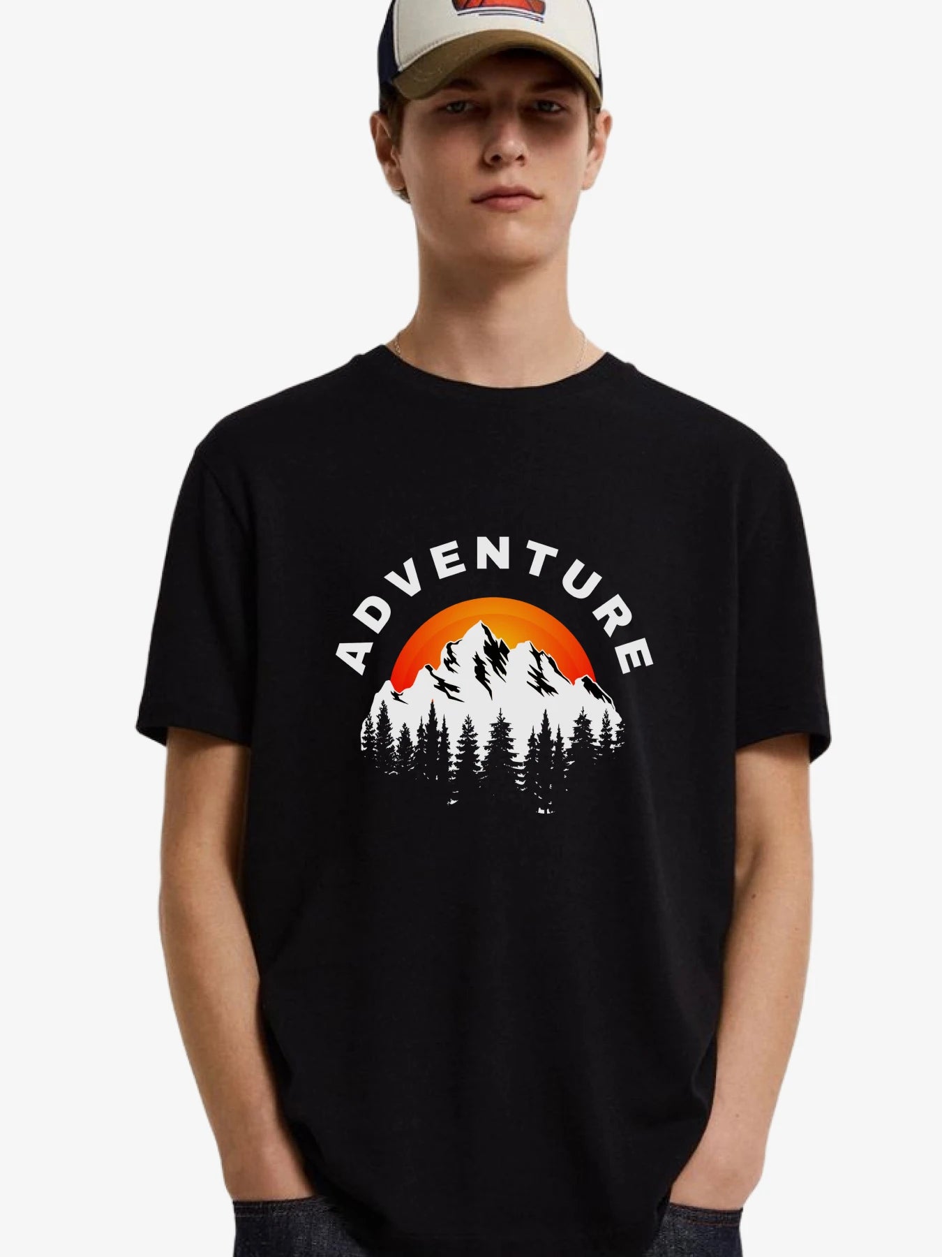 Adventure Forest  - Unisex T-Shirt Mesh Blend Leather Blend Suede Blend