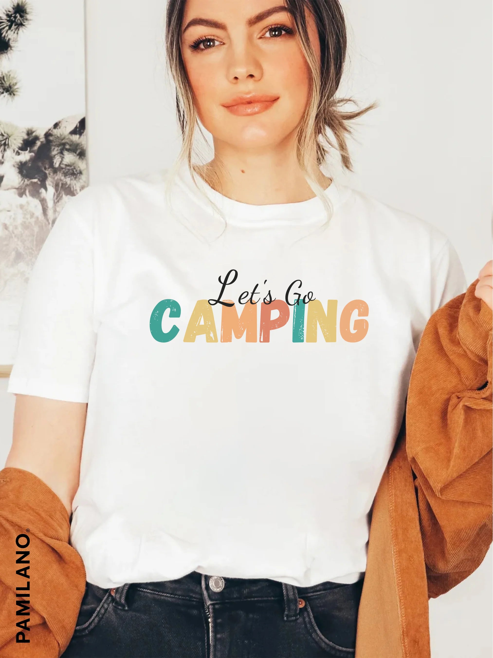 Camping t-shirt Zippered Front Buttoned Front Snap Front