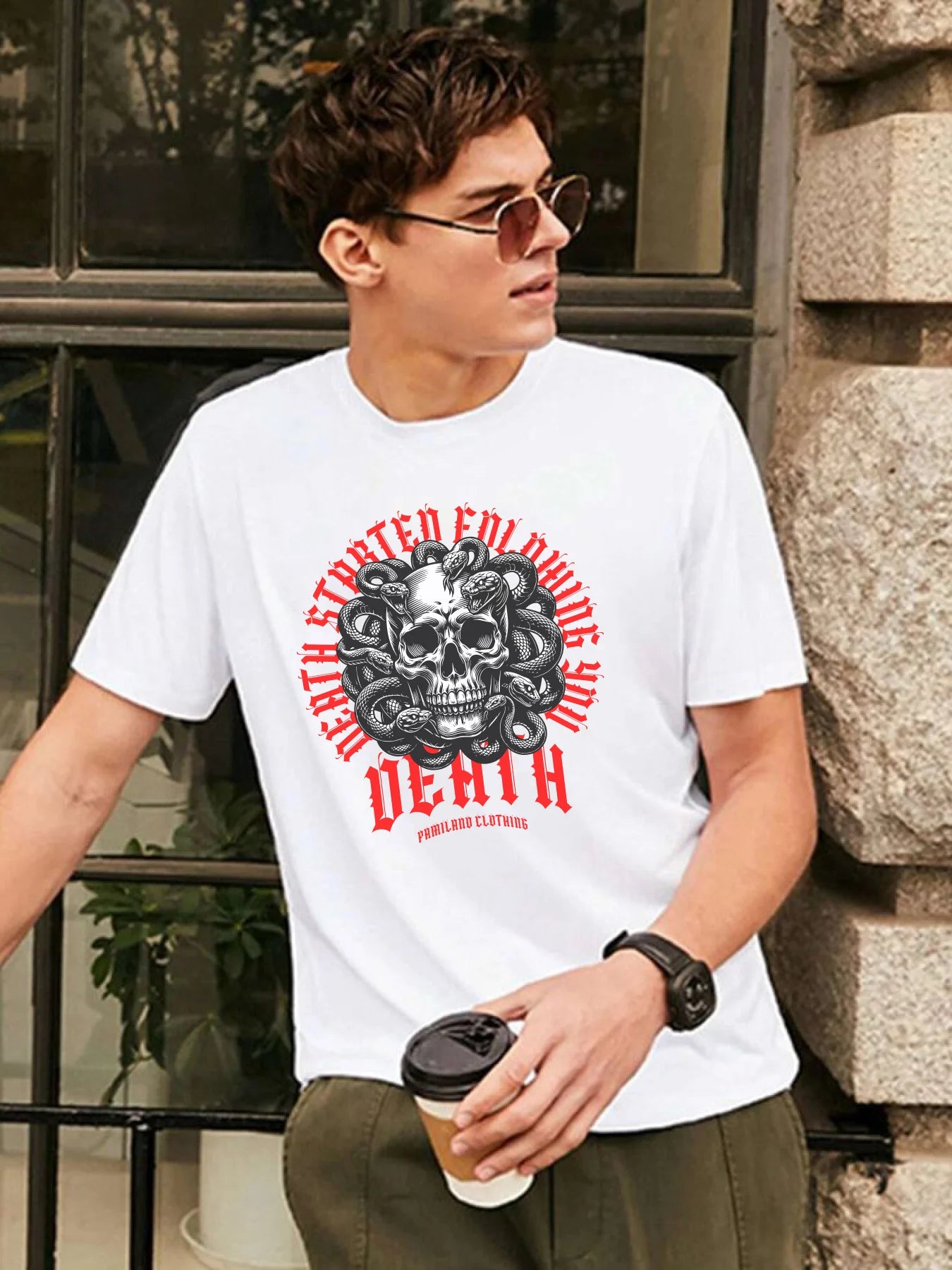 Death Skull - Unisex T-Shirt Boxy Fit Fitted Loose