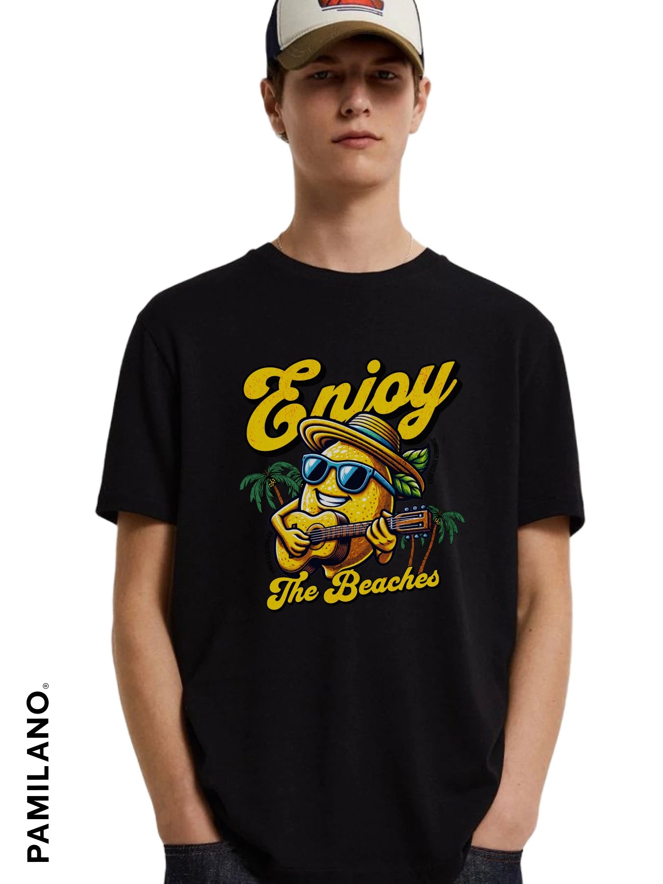 Enjoy The Beaches - Unisex T-Shirt Cashmere Blend Cotton Blend Poly Blend