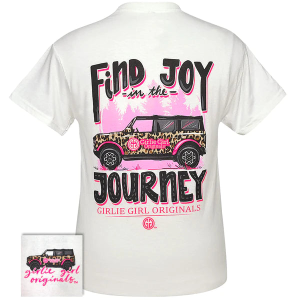 Find Joy In The Journey ~ Girlie Girl Tee Houndstooth Herringbone Solid