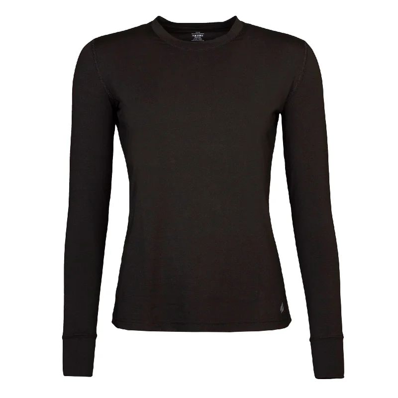 Ladies Performance Long Sleeve T-Shirt - Black Mesh Canvas Denim