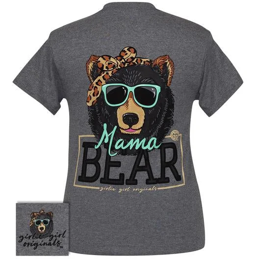 Mama Bear ~ Girlie Girl Brand Tee Front Pockets Side Pockets Patch Pockets