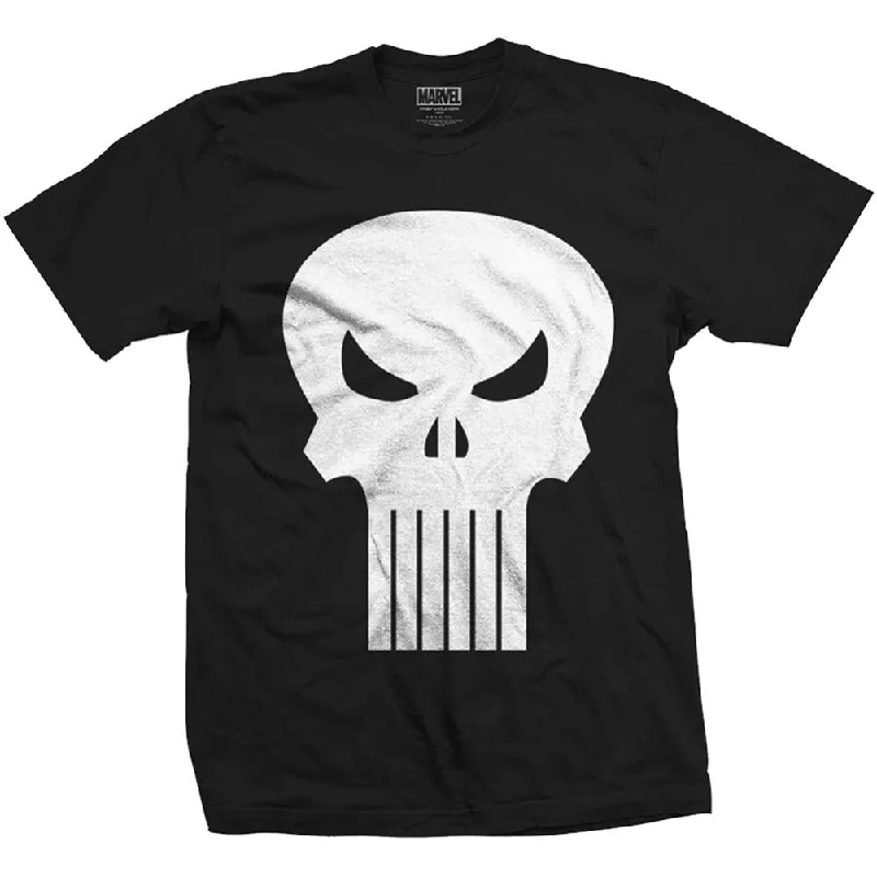 Marvel Comics Punisher Skull Unisex T-Shirt Spandex Blend Rayon Blend Denim Blend