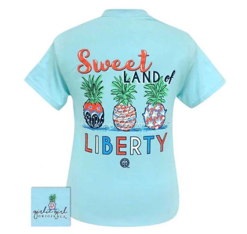 Sweet Land of Liberty ~ Girlie Girl Tee Thin T-Shirt Open Front Quick Dry