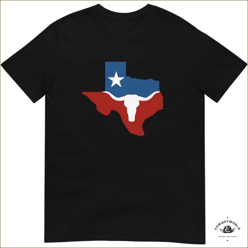 T-Shirt Western Texas Solid Print Embellished