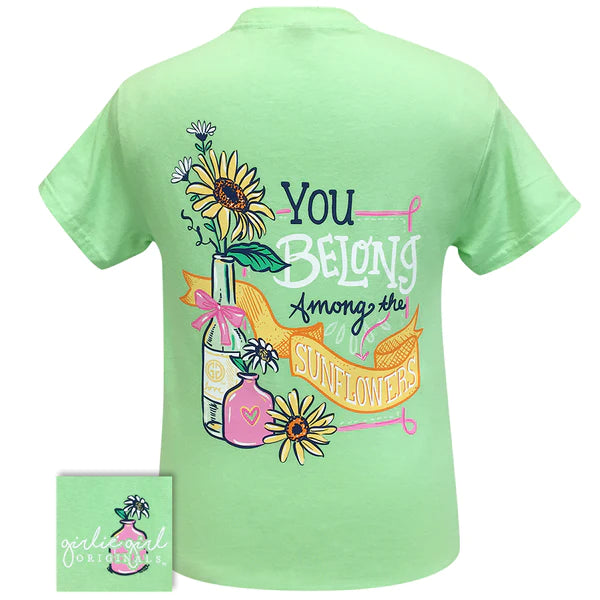 You Belong Among The Sunflowers ~ Girlie Girl Tee Satin Fabric Silk Fabric Chiffon Fabric