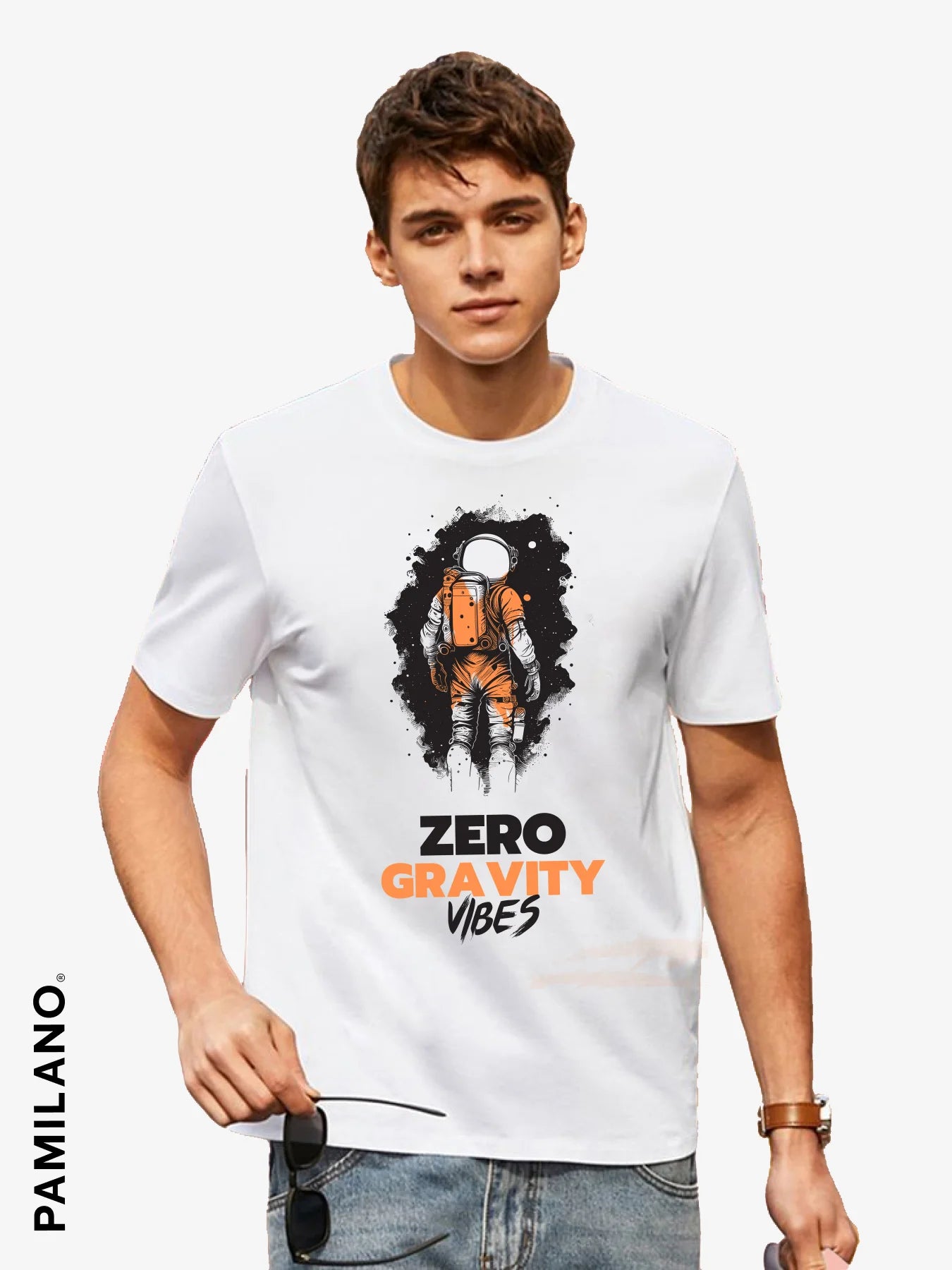 Zero Gravity Vibes - Unisex T-Shirt Striped Floral Plaid