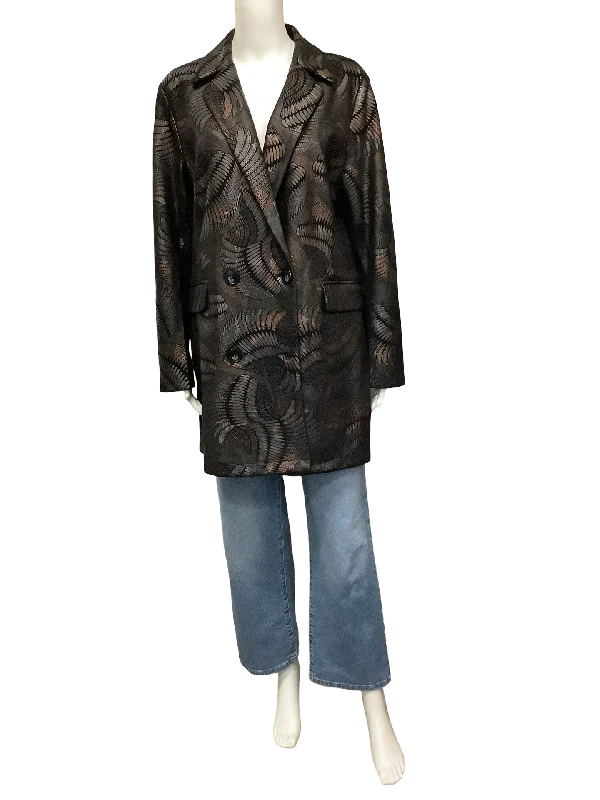 Adore Coat Faux Leather Black Size: L Recycled Down Jacket