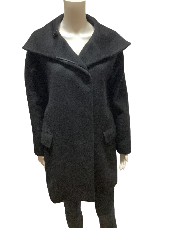 Max Mara Black Camel Hair Coat Size 4 Relaxed Fit Blazer