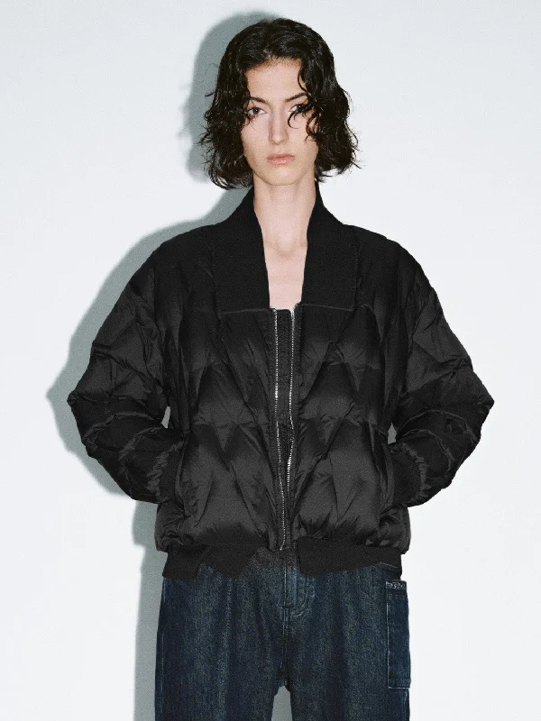 Quilted Down Outerwear Relaxed Utility Shacket