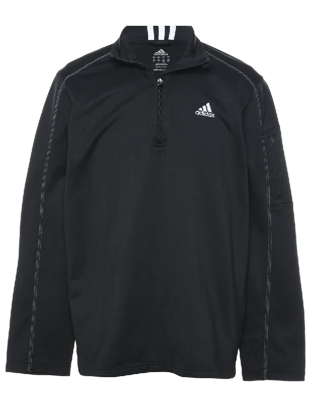 Adidas Plain Sweatshirt - L Hoodie with Stripes Bold Sporty