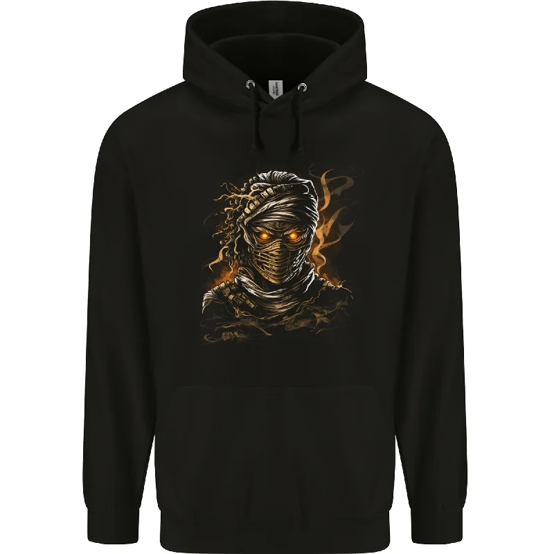 An Egyptian Demon Mummy Evil Eyes Mens 80% Cotton Hoodie Hoodie with Relaxed Fit Easy Casual