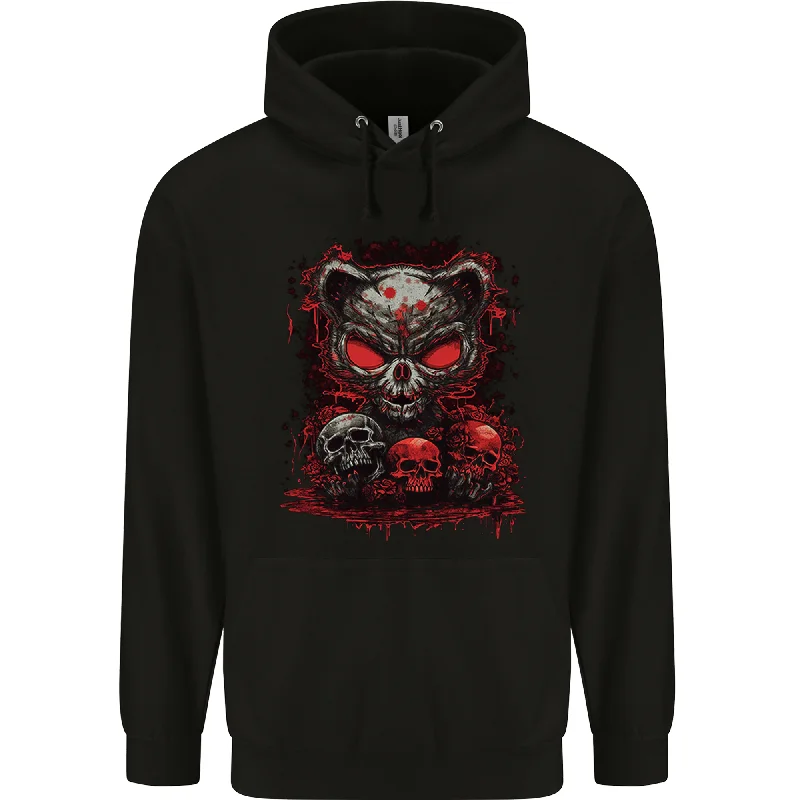 An Evil Cat With Skull Satanic Kitty Mens 80% Cotton Hoodie Hoodie with Slim Fit Tailored Modern