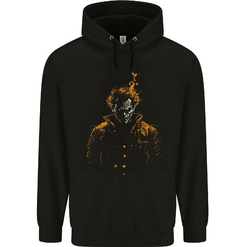 An Evil Clown Halloween Horror Mens 80% Cotton Hoodie Hoodie with Raglan Sleeves Sporty Comfortable