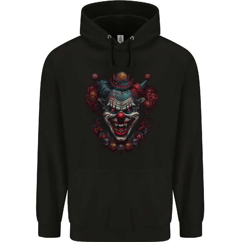 An Evil Clown Halloween Horror Vampire Mens 80% Cotton Hoodie Hoodie with Puffed Sleeves Voluminous Trendy