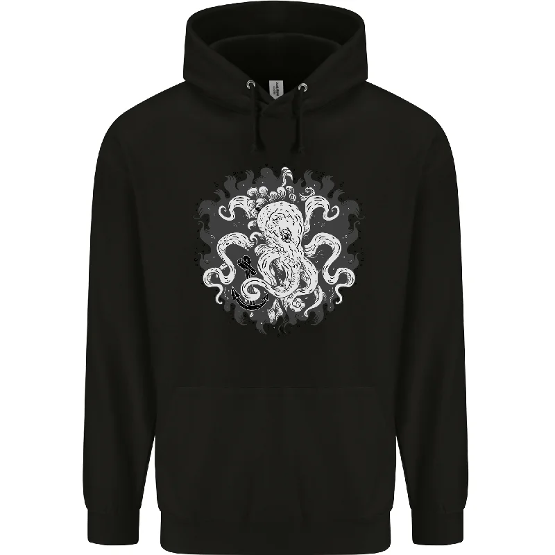 An Octopus in the Deep Ocean Sailor Sailing Mens 80% Cotton Hoodie Hoodie with Magnetic Closure Innovative Modern