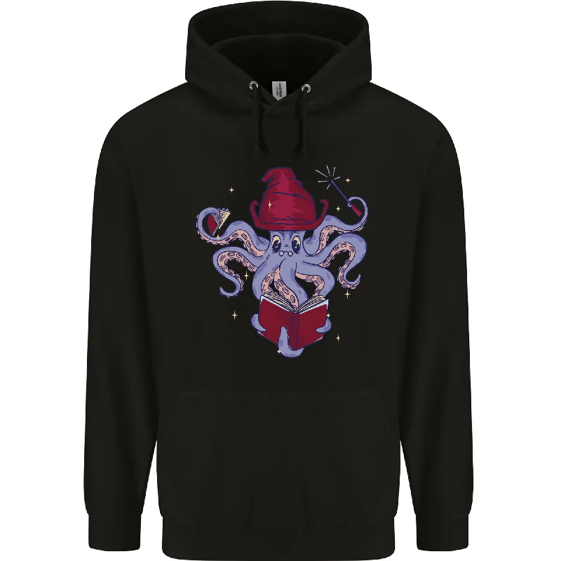 An Octopus Wizard Magic Magician Mens 80% Cotton Hoodie Hoodie Sweatshirt Pullover