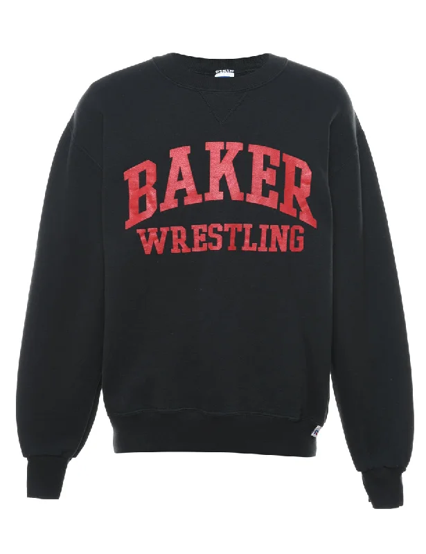 Baker Wrestling Printed Sweatshirt - M Oversized Hoodie Comfort Casual