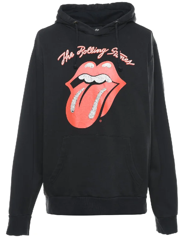 Black The Rolling Stones Hoodie - L Hoodie with Patch Decorative Personalized