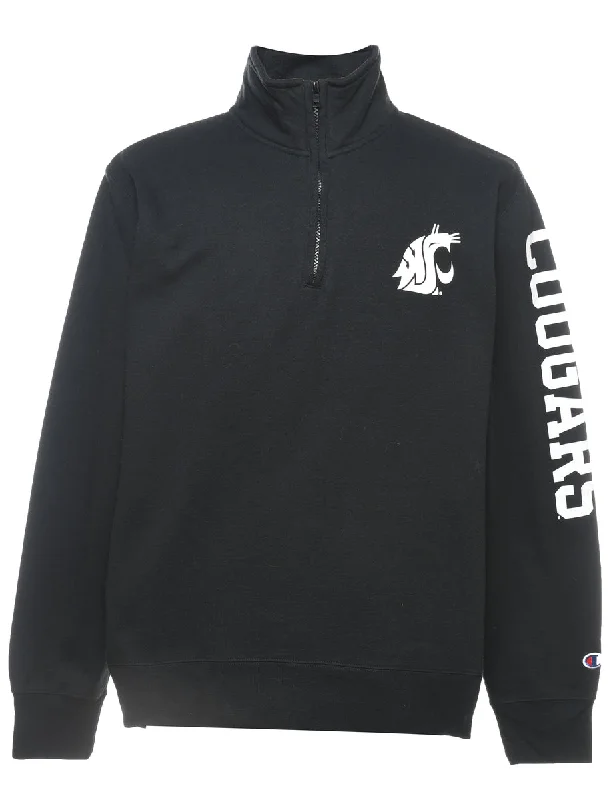 Champion Cougars Printed Sweatshirt - M Hoodie with Fur Luxurious Winter