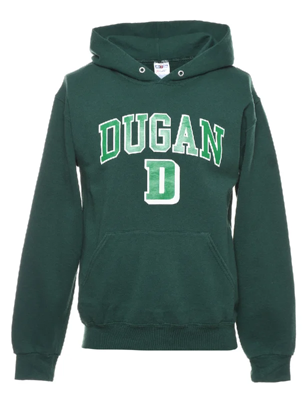 Dugan Printed Hoodie - S Hoodie with Thumb Holes Functional Cozy