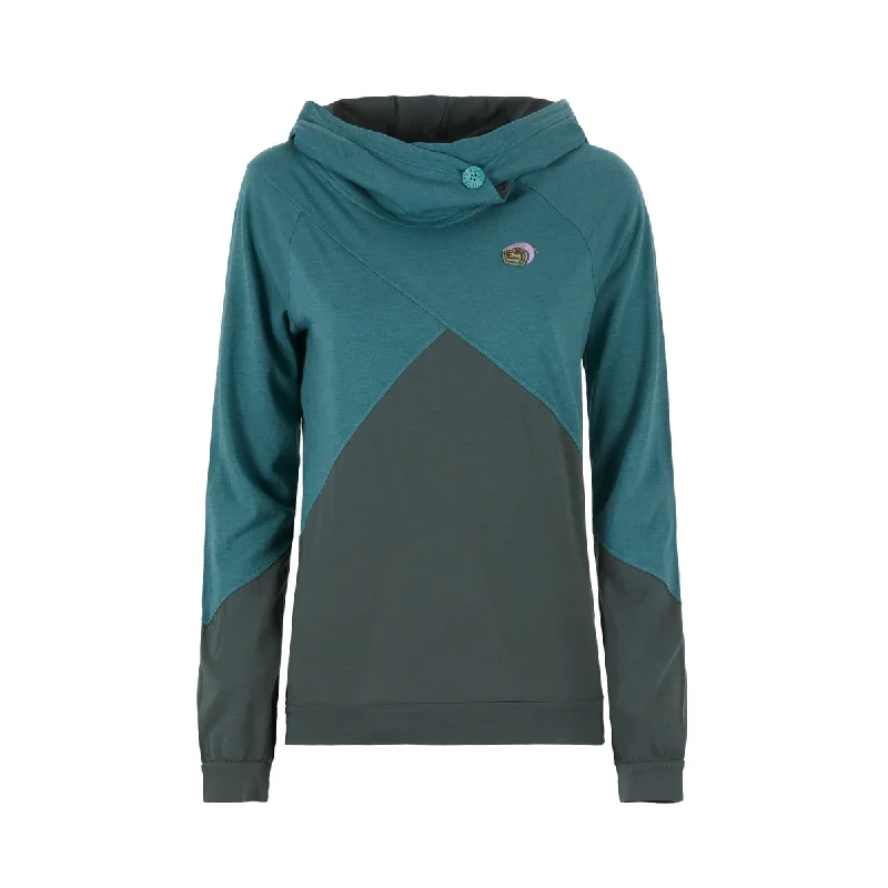 E9 Pu Hoody - Women's Hoodie with Half-Zip Sporty Casual