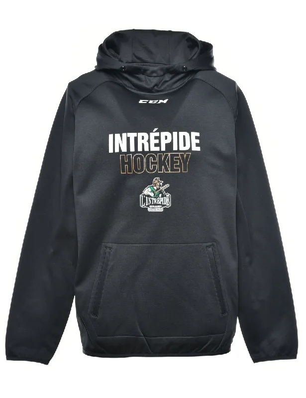 Hockey Intrepide Printed Sweatshirt - M Hoodie with Pastel Soft Subtle