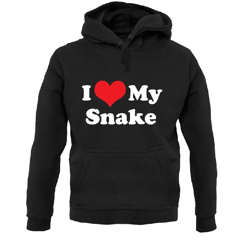 I Love My Snake Unisex Hoodie Graphic Hoodie Design Print