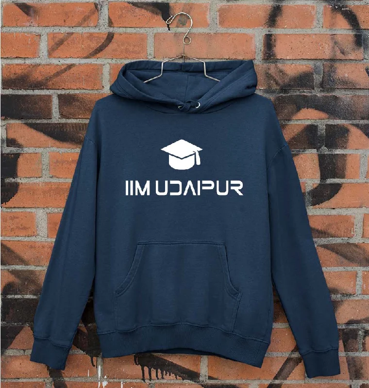 IIM Udaipur Unisex Hoodie for Men/Women Hoodie with Turtle Neck Cozy Winter