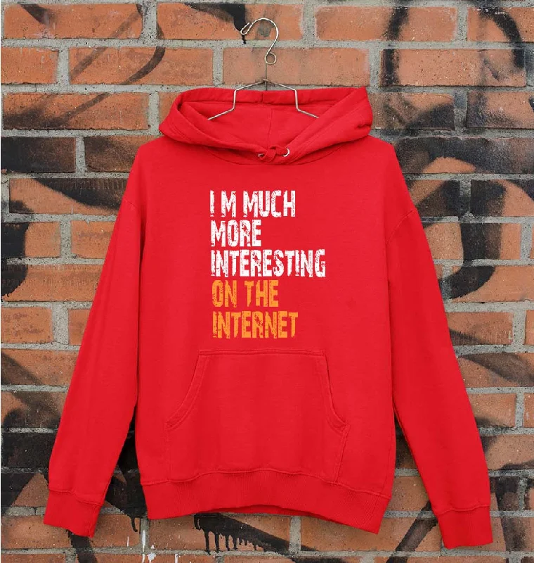 Internet Funny Unisex Hoodie for Men/Women Hoodie with Cuffed Sleeves Snug Secure