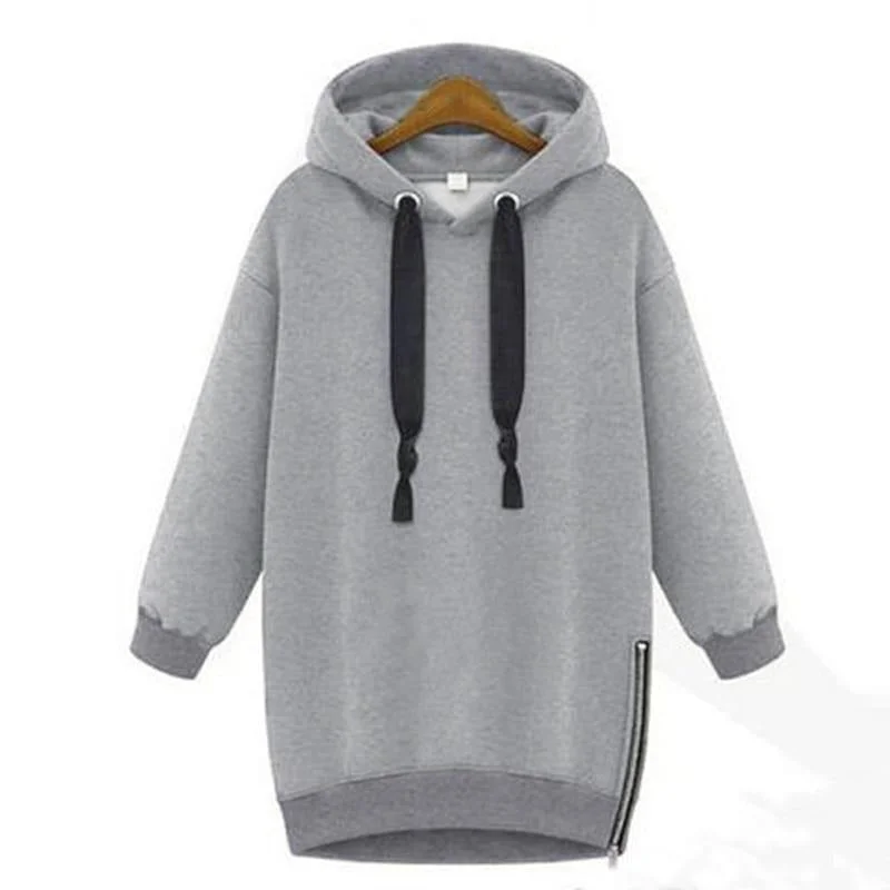 Loose Casual Warm Hoody Hoodie with Drawstring Waist Adjustable Fitted