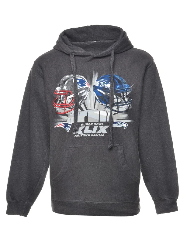 NFL Hooded Sports Sweatshirt - M Hoodie with Contrast Stitching Detailed Premium