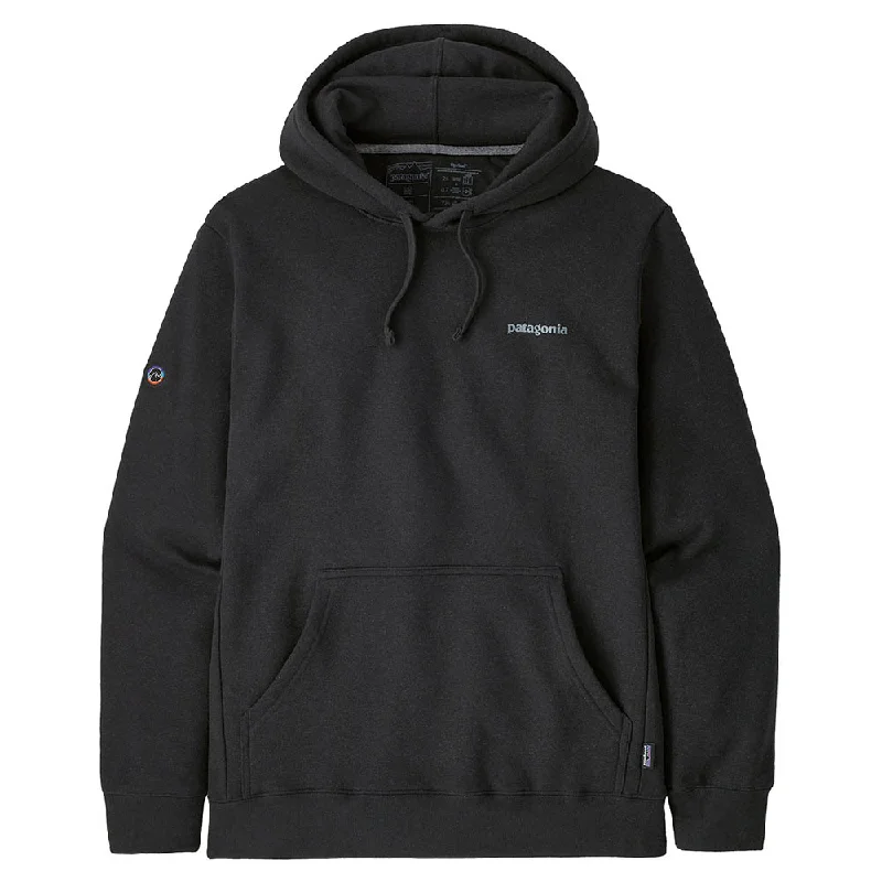 Patagonia Fitz Roy Uprisal Hoody - Ink Black Hoodie with Raglan Sleeves Sporty Comfortable