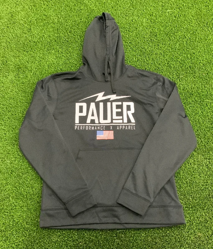 Pauer Dry Fit Hoody Black Hoodie with Crew Neck Simple Timeless