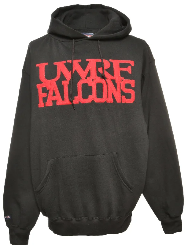 UWRE falcons Hooded Sports Sweatshirt - L Hoodie with Distressed Vintage Worn