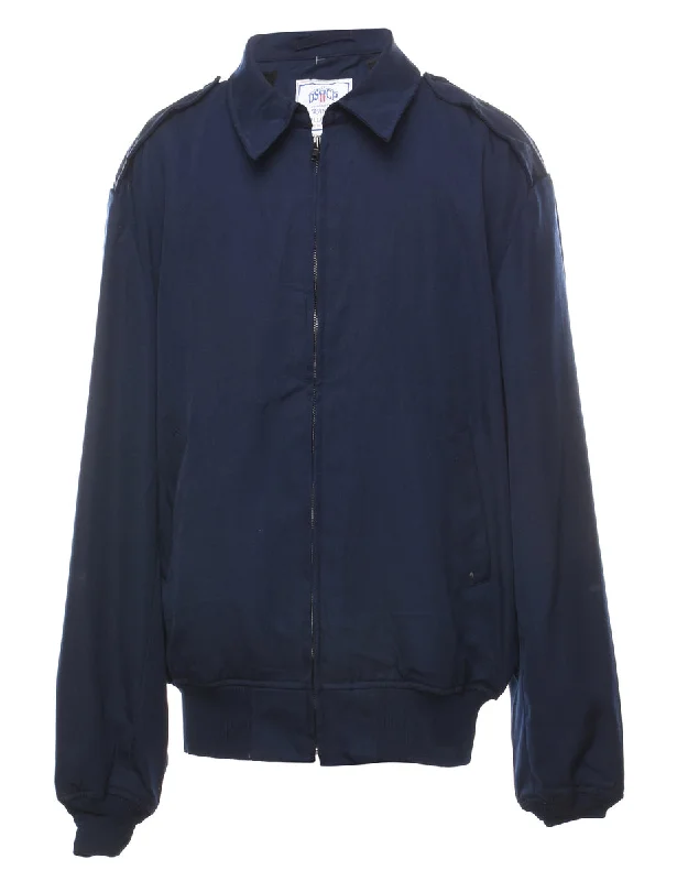 DSCP Zip-Front Navy Jacket - L Anorak Shell Jacket Lightweight Jacket