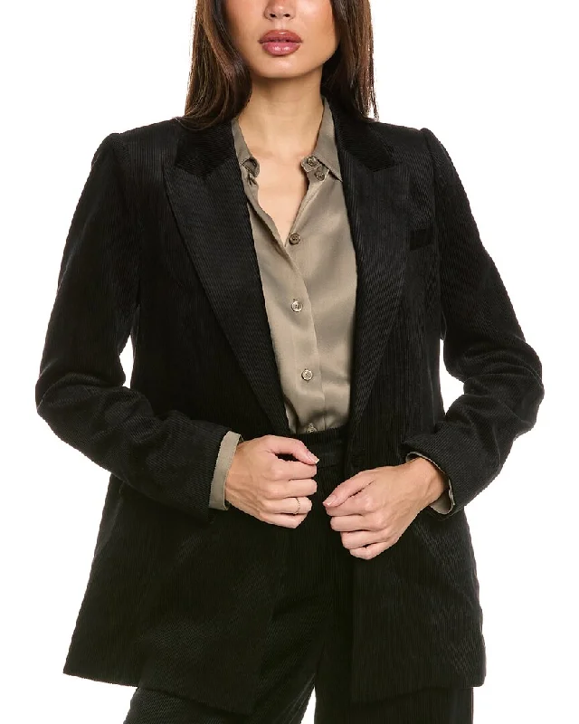 Kobi Halperin Arlene Soft Corduroy Jacket Front Pockets Side Pockets Patch Pockets