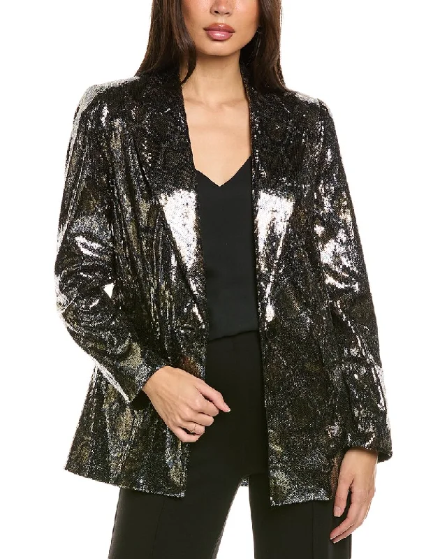 Kobi Halperin Audrey Sequin Jacket Welt Pockets Slit Pockets Flap Pockets