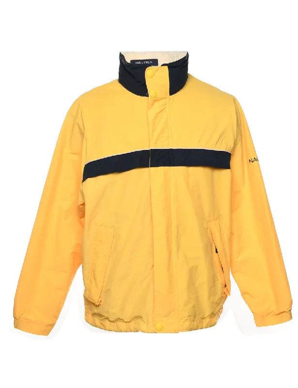 Nautica Yellow Nylon Jacket - M Mesh Jacket Canvas Jacket Denim Jacket