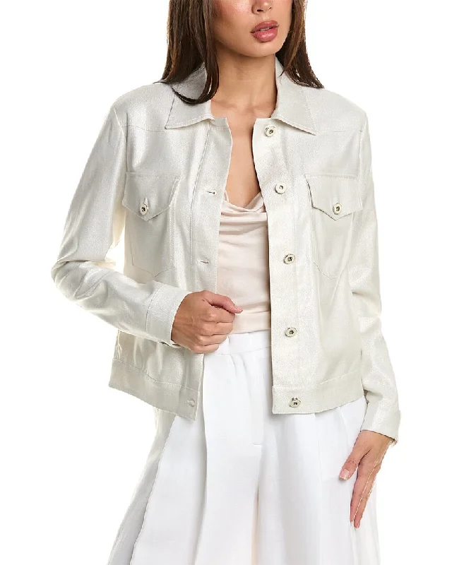 Piazza Sempione Linen-Blend Jacket Print Jacket Jacquard Jacket Embroidered Jacket